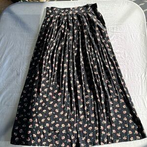 80s Field Manor Floral Maxi Skirt - Medium